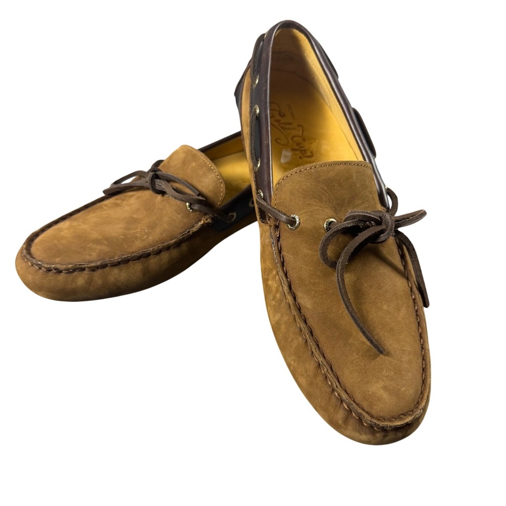 Sperry Gold Cup Harpswell Tan Brown Leather Driving Loafers Mens 10.5 M STS19708
